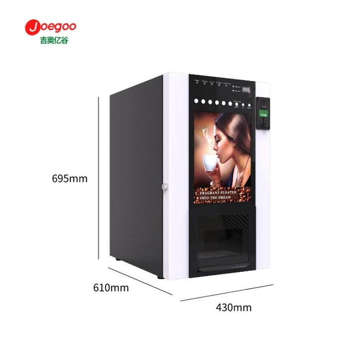 Coffee vending machine size